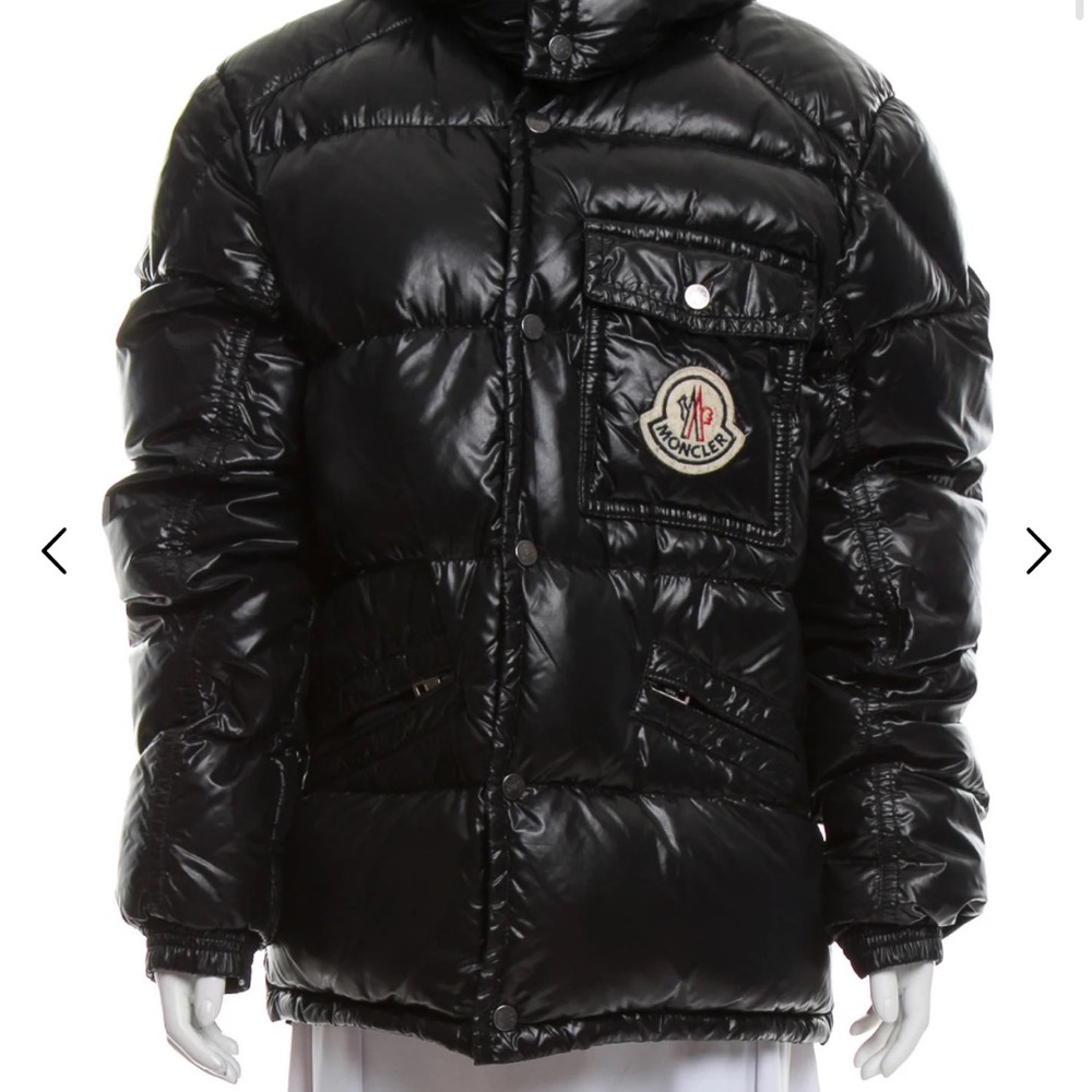 Moncler Shiny Black Puffer Jacket for Men